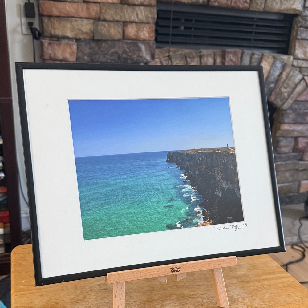 Framed Coastal Landscape Photograph
